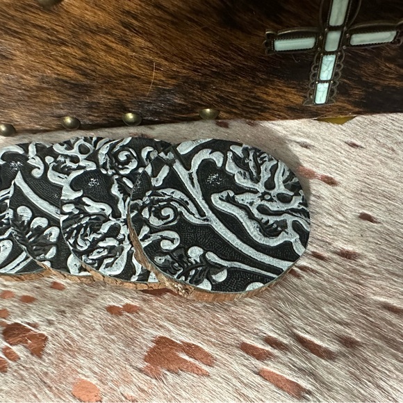 NWT Handmade Country wood Coasters - Picture 4 of 4